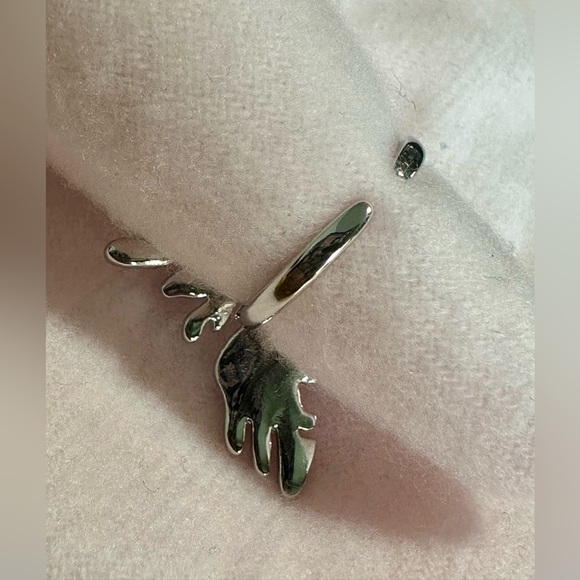 Butterfly Statement Ring Womens Big Large Silver Red New Adjustable - Picture 7 of 8